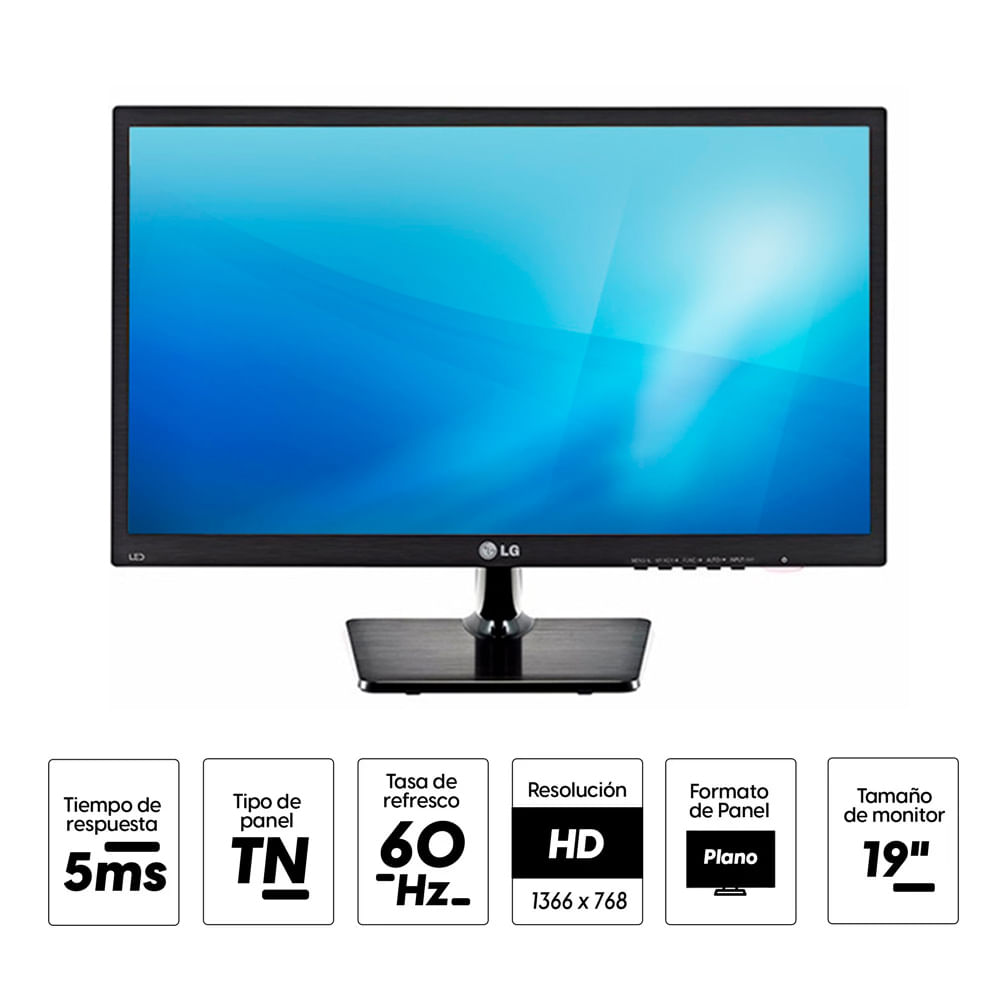 Monitor LG 19M38A 18.5 LED 5MS VGA