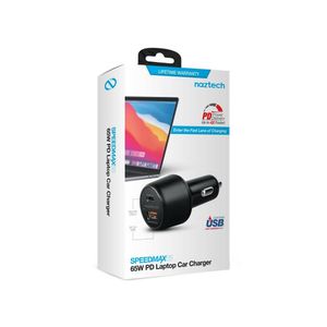 Cargador Portátil De Auto Naztech Speedmax65 65W Usb-C Pd