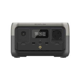 Estación de energía EcoFlow River 2, 300W, 256 Wh, carga rápida, negro