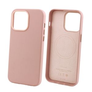 Case para iPhone 15 Pro Max, piel sintentica, con MagSafe para carga inalámbrica, para accesorios magnéticos, rosado