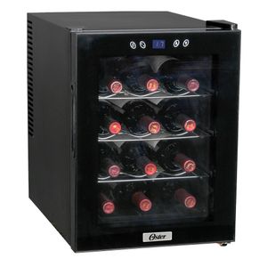 Vinera Termoeléctrica Oster OSPWCC1203B, 12 botellas, negro
