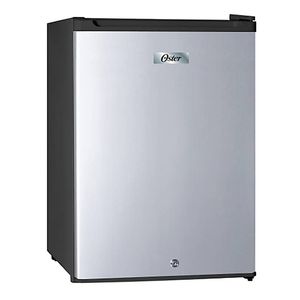 Frigobar Oster OSPMB129BV  capacidad 122 litros, control de temperatura manual, plateado