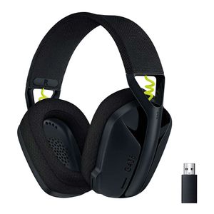 Audífonos gamer inalámbrico Logitech G435 Lightspeed, conexión bluetooth y usb, 45 ohm, sensibilidad: 83.1 dB, PC y consolas, negro