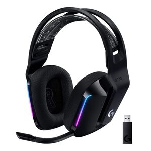 Audífonos gamer inalámbricos Logitech G733 Lightspeed, conexión usb, 39 ohm, sensibilidad 87.5 dB, RGB, PC y consolas, negro