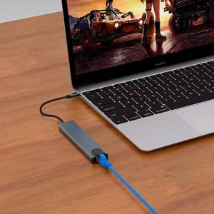 Adaptador Hub 8 en 1, USB C a HDMI 4K, Lan RJ45, 2xUSB 3.0, PD, USB C, SD, TF + Cable HDMI 2.1, plateado