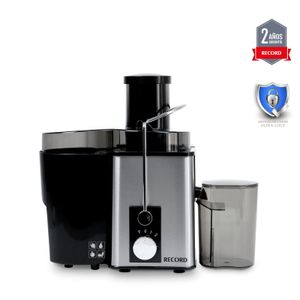 Exprimidor de jugo Record REC-INEJAC100, 400 watts, capacidad 500ml, 2 velocidades + pulsador, acero