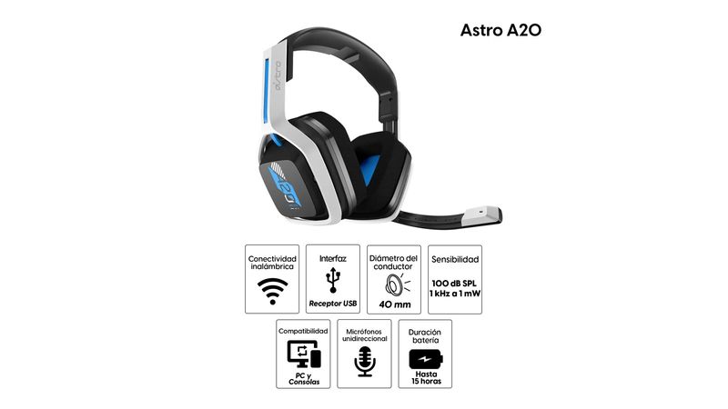 Audífonos Gamer Astro A30 Wireless para Ps5 Pc Mac - BLANCO ASTRO