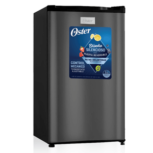 Frigobar Oster OSPMBME92BB, capacidad 85 litros, gris oscuro
