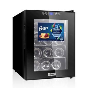 Vinera Termoeléctrica Oster OSPWCC1203B, 12 botellas, negro