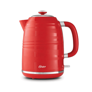 Hervidor Oster BVSTKT4177R 1850w, capacidad 1.7 litros, apagado automático, base 360°, rojo