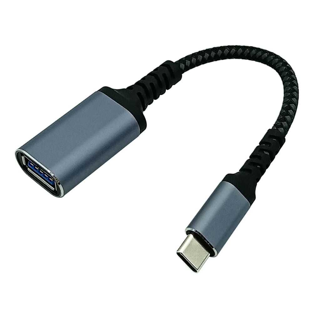 Cable Radioshack OTG Tipo-C a USB 3.0, trenzado, negro