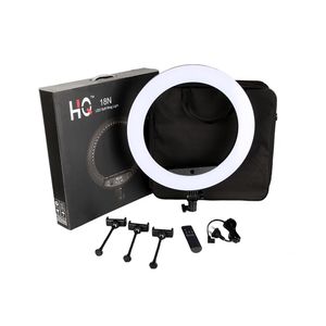 Aro de luz 18" genérico LED HQ - 18N, iluminación de energía 55W, negro
