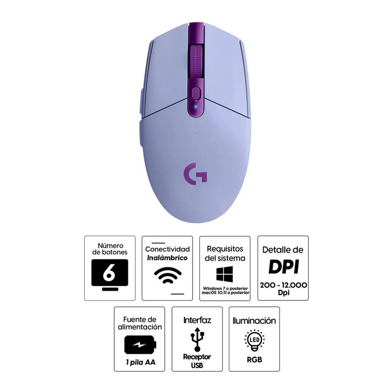 Mouse-gamer-Logitech-G305-lila_2