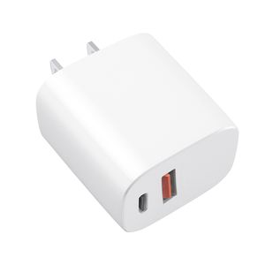 Cargador de pared G Mobile dual, 1 puerto usb, 1 puerto tipo c, 12W, blanco