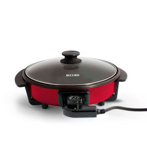 Sartén eléctrica Record REC-CLSENE101, 1200 W, temperatura máx 250°C, rojo