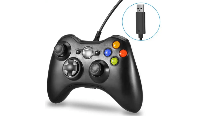 Mando con Cable Usb para Xbox 360 Pc Windows Joystick NJX301 Negro - Coolbox