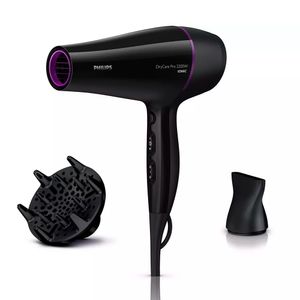 Secadora de cabello Philips Drycare BHD176-00, 2200 watts, 2 niveles de velocidad, 3 niveles de calor, negro