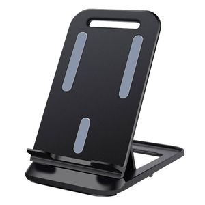 Soporte celular de escritorio, plástico, negro