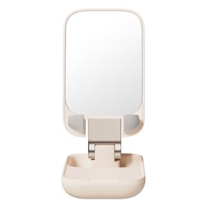 Soporte de celular Baseus plegable con espejo, crema