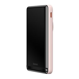 Batería externa Baseus magnética, 10000 mAh, 20W, puerto tipo C, con soporte, rosado