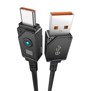 Cable Tipo-C a USB Baseus 1m, 100W, series indestructibles, negro