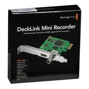 Capturadora de video Blackmagic DeckLink Mini Recorder SDI, HDMI, 2K, compatible con Mac, Windows y Linux
