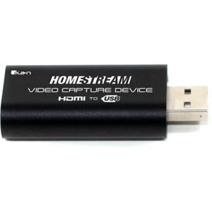 Capturador de video Ikan HomeStream, convierte de HDMI a USB, 4K hasta 3fps, negro