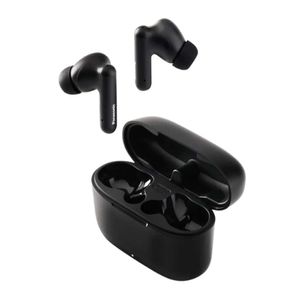 Audífonos bluetooth True Wireless Panasonic RZ-B110WDE-K resistente al agua IPX4, duración máx. 6 horas, control de música y llamadas, negro