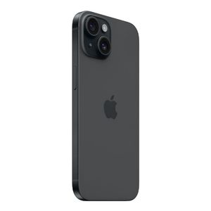 iPhone 15 c/CHIP 128GB, 6GB RAM, cámara principal 48MP + 12MP, frontal 12MP, 6.1", negro