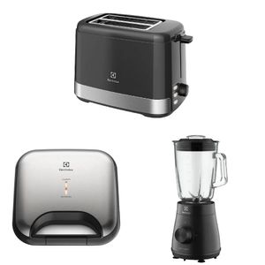 Combo Licuadora 500w TruFlow EBS20 + Sandwichera Electrolux ESG20 + Tostadora eléctrica ETS10 Electrolux