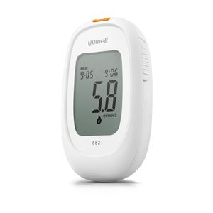 Glucómetro Yuwell 582, blanco + Dispositivo de Punción + Estuche