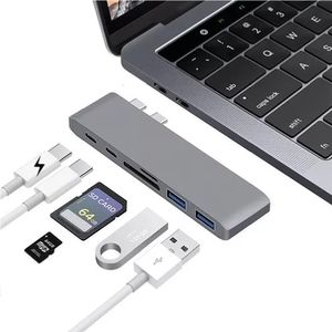 Hub para Macbook doble USB-C a USB-C x 2 / USB 3.0 x 2