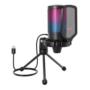 Micrófono Fifine Ampligame A6V RGB USB Cardioide - Black