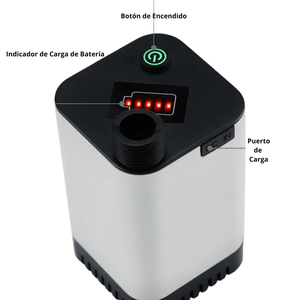 Ducha portátil Embrace recargable, con indicador de carga, digital, negro
