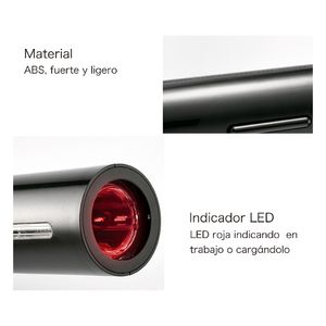 Sacacorchos de Vino Munaiqui, 25 watts, modelo eléctrico, negro