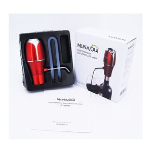 Dispensador eléctrico de Vino Munaiqui, uso de pilas AAA, rojo
