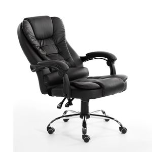 Silla ergonómica Monia, reclinable 170. 7 niveles de vibromasajes, peso máx 150 kg, negro