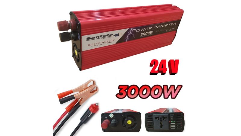 Inversor de Corriente para Auto de 12v A 220v Usb 3000w Santofa