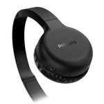 Reacond. Audífonos Philips TAH1205 BT on ear 15h negro, detalle frontal oblicuo