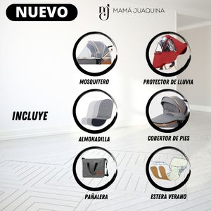 Coche Dolce Baby Siena Travel System, 4 en 1, con silla de auto, antialérgico, negro