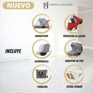 Coche Dolce Baby Siena Travel System, 4 en 1, con silla de auto, antialérgico, beige