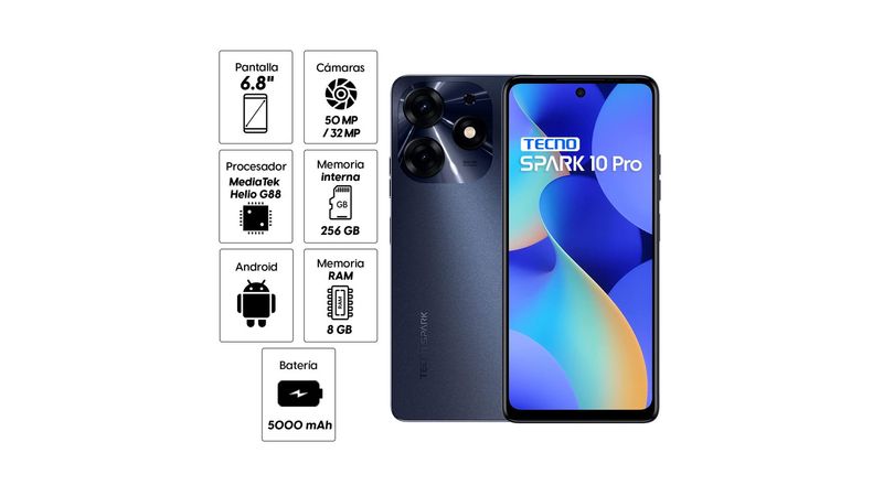 Tecno Spark 10 Pro 256 GB 4G, Celulares TECNO