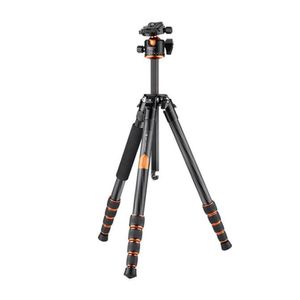 Trípode K&F Concept A255C2+BH-35L KF09.103V1, hasta 15kg máx, fibra de carbono, negro