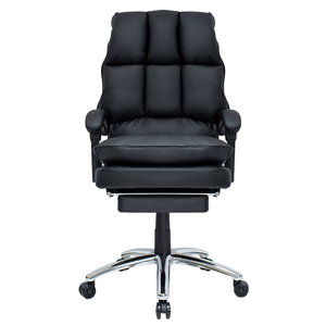 Silla de Oficina Lennox, carga máx. 120 kg, acolchado, reposapiés, negro