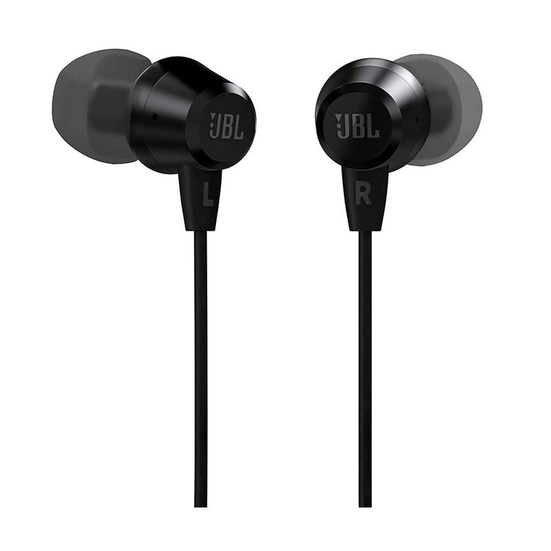 Audífonos JBL C50HI Reacondicionados con Micrófono, frontal oblicuo