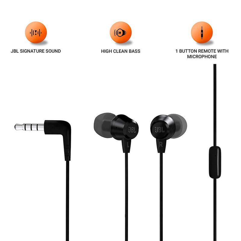 Audífonos JBL C50HI Reacondicionados con Micrófono, especificaciones