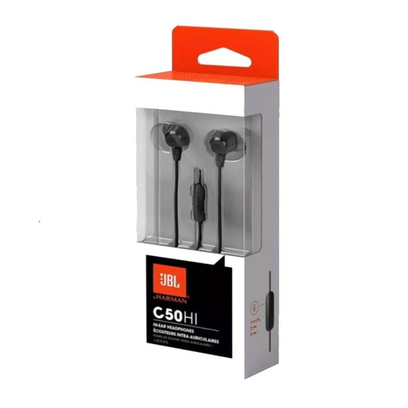 Audífonos JBL C50HI Reacondicionados con Micrófono, empaque