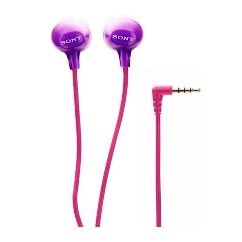 Audífonos Sony MDR-EX15AP 3.5 mm morado dorsal