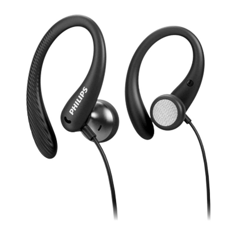 Audífonos Philips TAA1105 IPX2 negro frontal oblicuo