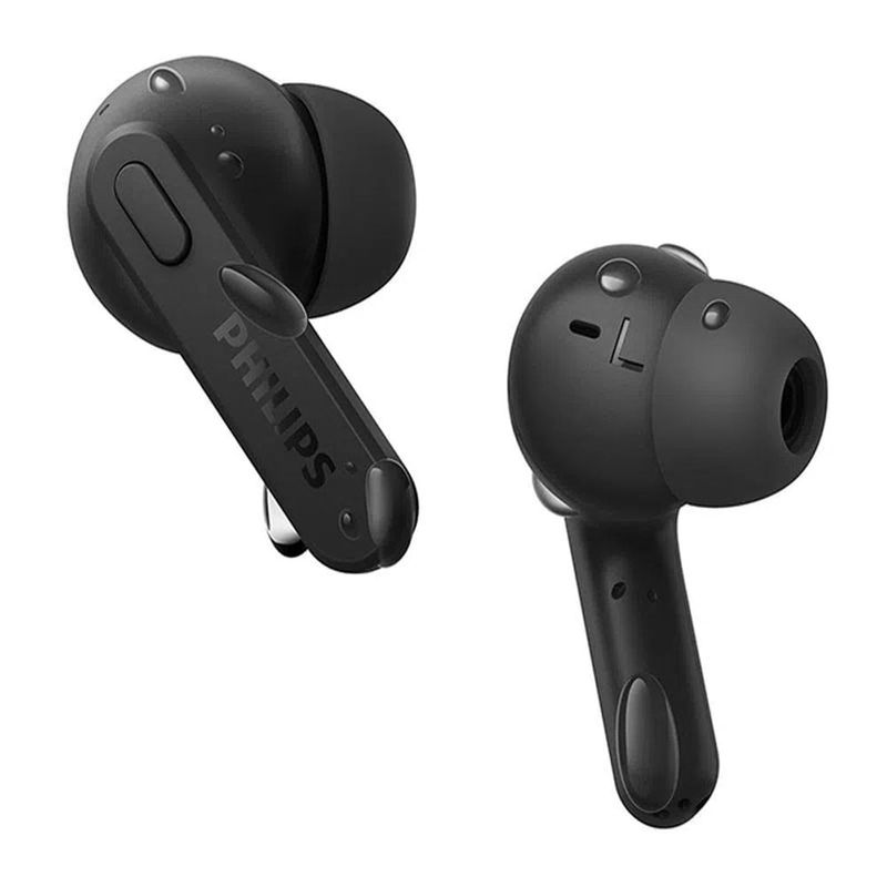 Audífonos Philips TAT2206BK IPX4, 6 horas negro frontal oblicuo